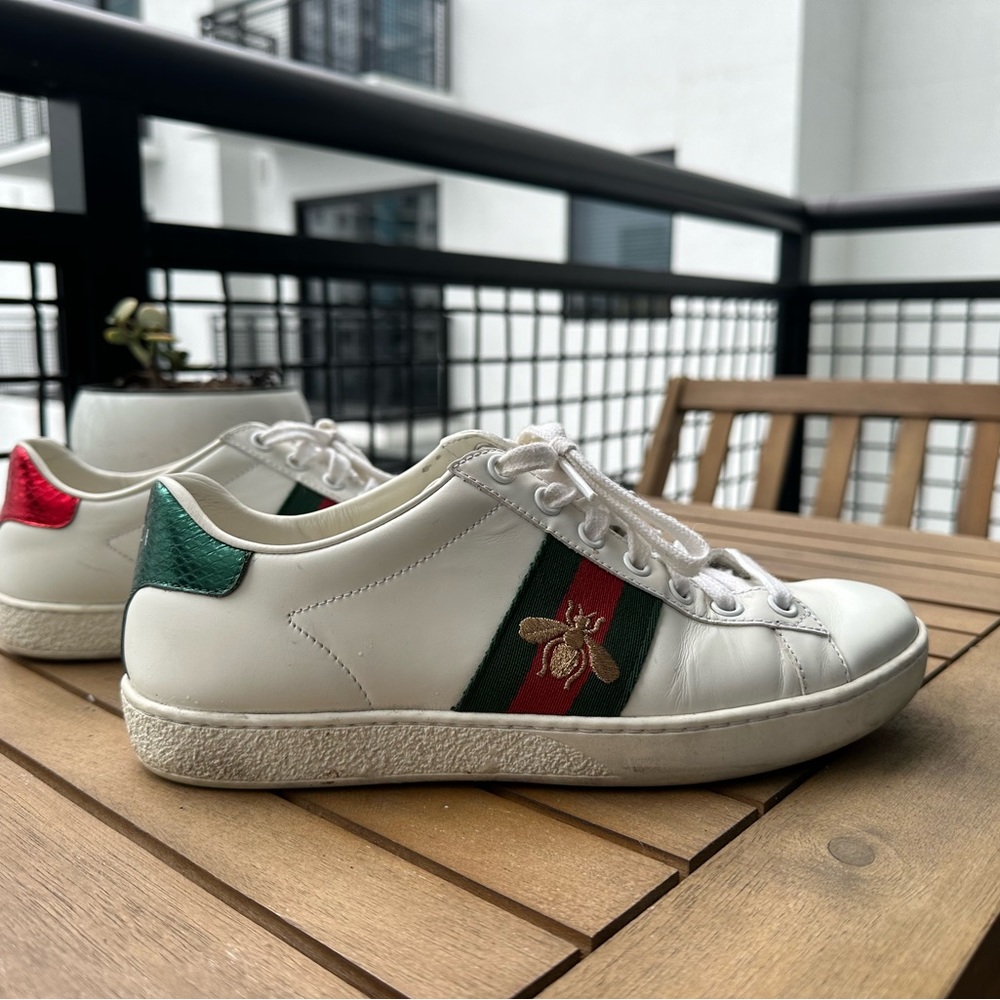 Gucci New Ace Bee Embroidered Sneakers